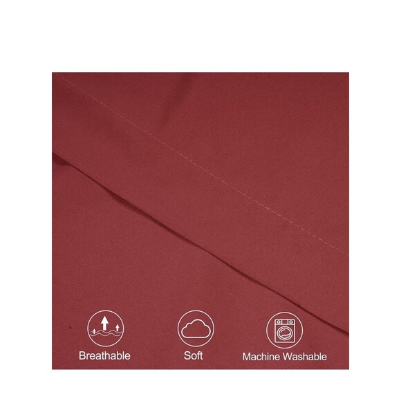 Pillow Covers Red 16 x 16 In Set of 2 Washed Microfiber Throw Pillow Sham D1 - Picture 7 of 8